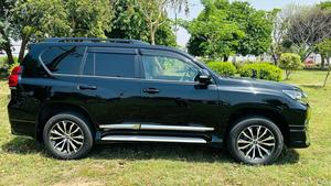 Toyota LandCruiser Prado TXL ( black nite trd package) 
Model 2019 fresh import unregistered 
Mileage 24000 km 
Auction grade 4.5 
Brand new condition ( spotless)
Black with black nappa leather interior 
5 seater sunroof 
Multi power electric seats 
Front seats ventilated & heated ( air conditioned)
Cool box
B&O surround entertainment system 
With android apps & active navigation 
Three cameras 
Adapted Radar , active cruise control, adapted line accessed,
Park tronic all side sensors 
Full original TRD body kit & side skirts 
Adapted active multi season led headlamps.
8 zone climate control air conditioning 
TRD exhaust line
Full glossary wooden steering wheel & interior.
Crome package 
19 alloy wheels with new tyres.
Further information please call & visit at Victory Cars jail road Lahore.