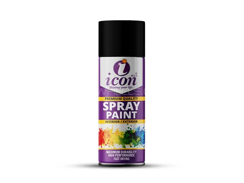 Icon Plus Spray Paint 300ml - Matte Black Image-1
