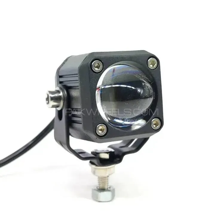Universal Shilong V20 Square Mini Driving Light Metal Body For Bikes & Cars 1 Pc Image-1