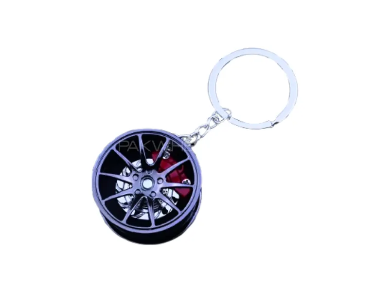 Zingfix Zinc Alloy Wheel Hub Keychain with Caliper  Image-1