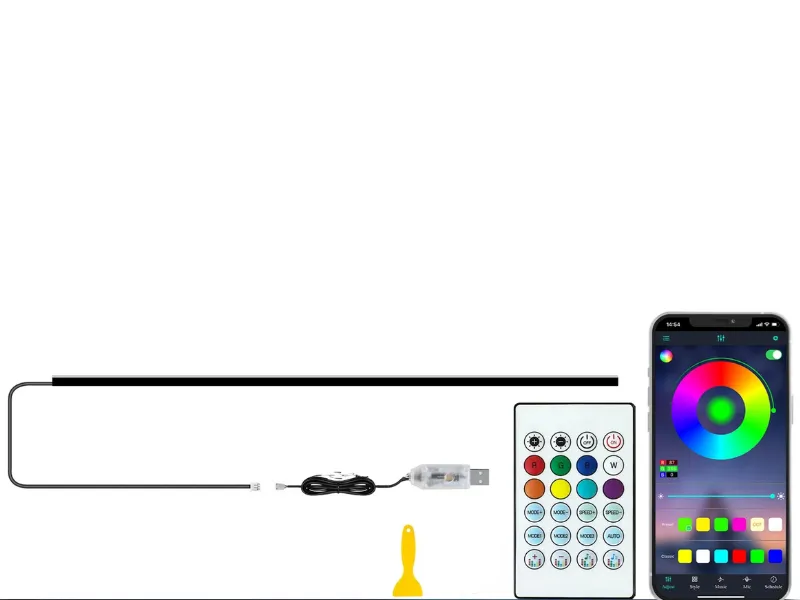 1Pc Dashboard Dynamic LED Ambiance Strip Lights | LED Strip Interior Light RGB | LED Strip Ambient 1Pc Dashboard Dynamic LED Ambiance Strip Lights | LED Strip Interior Light RGB | LED Strip Ambient Image-5