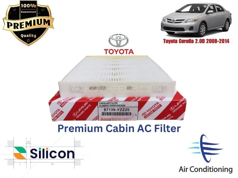 Toyota Corolla 2.OD 2008-2014 Premium Quality Cabin Filter - Imported Image-1