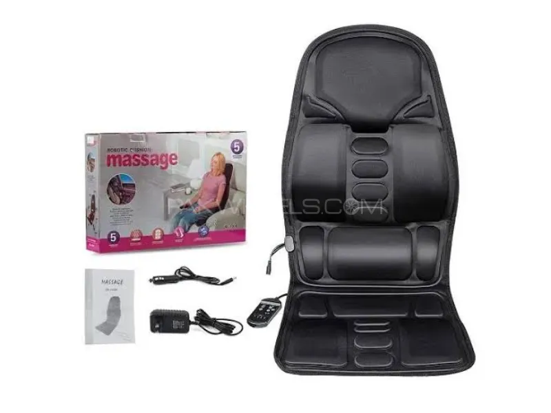 Robotic Cushion Massage Full Size Seat Topper With Heat and 5 Massage Points Image-1