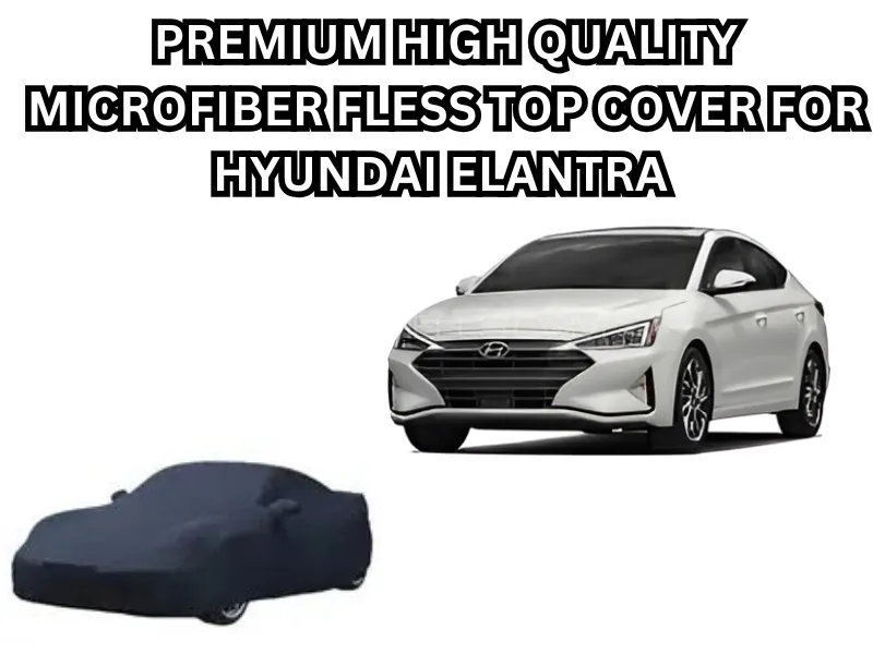 Premium High Quality Microfiber Fleece Top Cover for Hyundai Elantra - Black Image-1