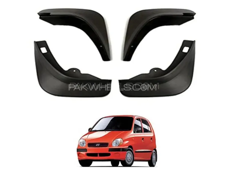 Hyundai Santro 2003-2014 Mud Flap - 4 Pcs - Black