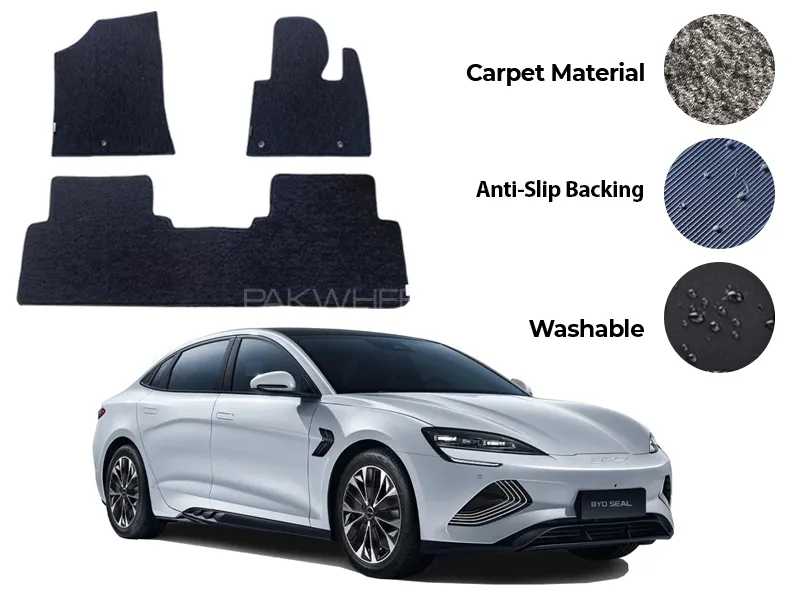 BYD Seal Genuine Fitting Carpet Floor Mat 3PCS - Model 2024-2025 Image-1