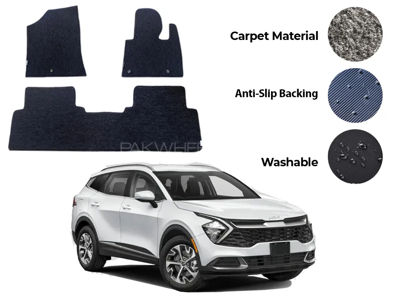 Kia Sportage Fitting Carpet Floor Mat 3PCS - Model 2025 Image-1