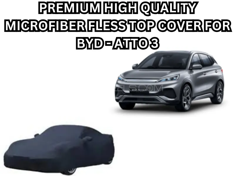Premium High-Quality Microfiber Fleece Top Cover (Black) for BYD Atto Image-1