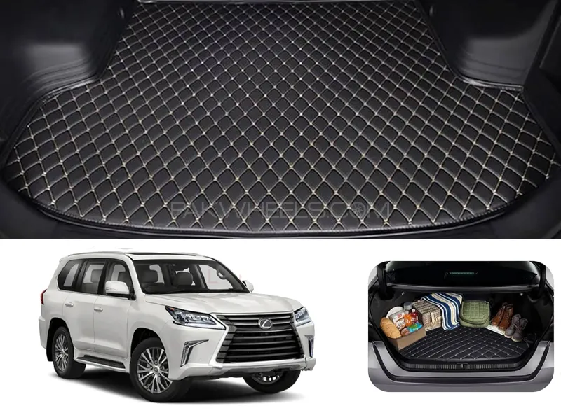 Lexus LX 570 7D Custom Car Trunk Mat - Model 2007-2021 Image-1