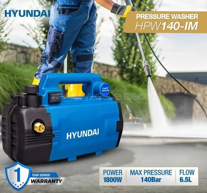hyundai pressure washer 140bar 1800watt Image-1