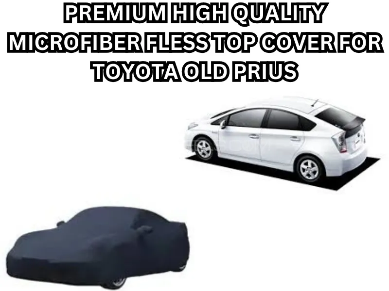 Premium High-Quality Microfiber Fleece Top Cover for Toyota Old Prius - Black Image-1