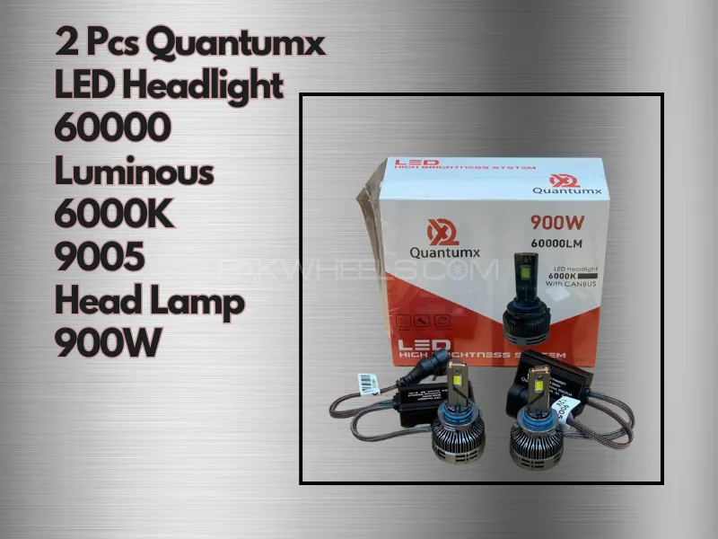 2 Pcs Quantumx LED Headlight 60000 Luminous 6000K 9005 Head lamp 900W Image-1