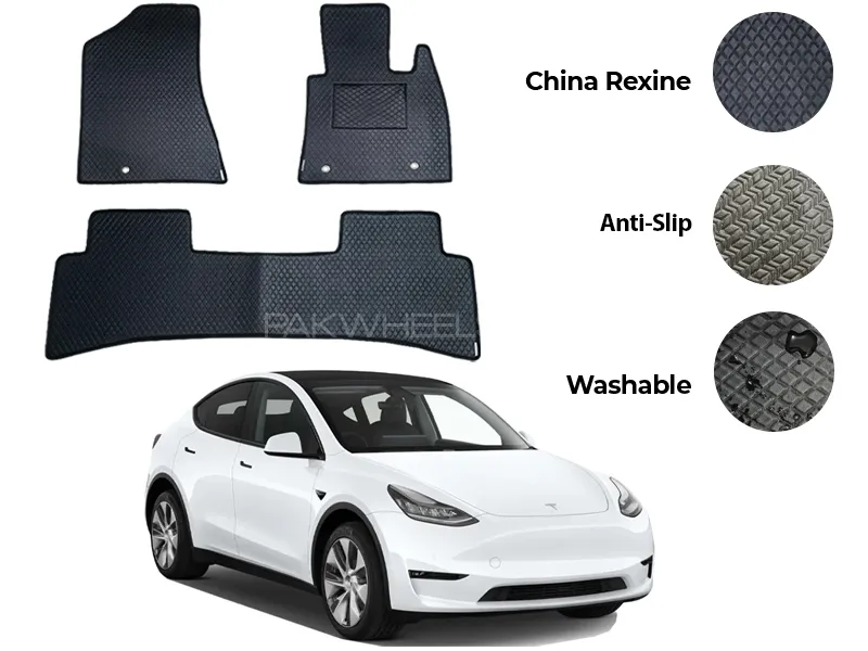 Tesla Model Y China Rexine Floor Mat - Model 2020-2025 Image-1