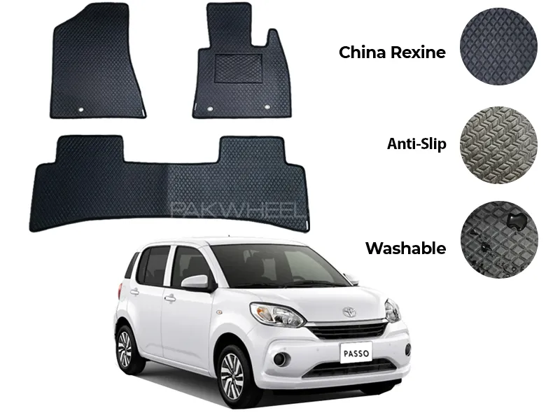 Toyota Passo China Rexine Floor Mat 3PCS - Model 2017-2025 Image-1