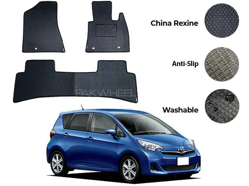 Toyota Ractis China Rexine Floor Mat 3PCS - Model 2005-2010
