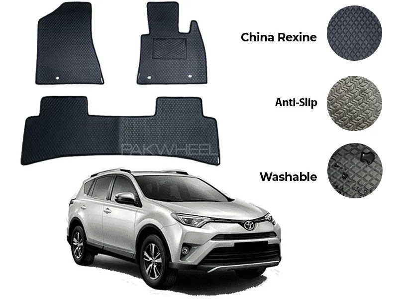 Toyota Rav4 China Rexine Floor Mat 3PCS - Model 2005-2018