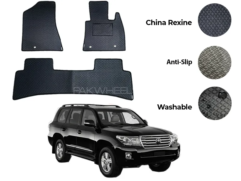 Toyota Land Cruiser China Rexine Floor Mat 3PCS - Model 2007-2015 Image-1