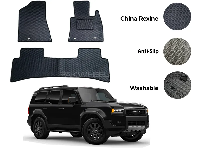 Toyota Land Cruiser LC250 China Rexine Floor Mat 3PCS - Model 2025