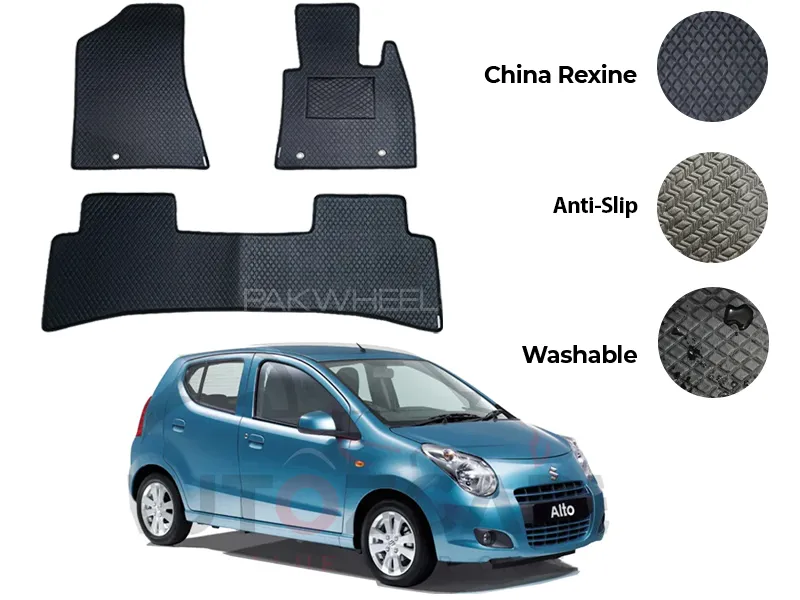 Suzuki Alto China Rexine Floor Mat 3PCS - Model 2009-2014 Image-1