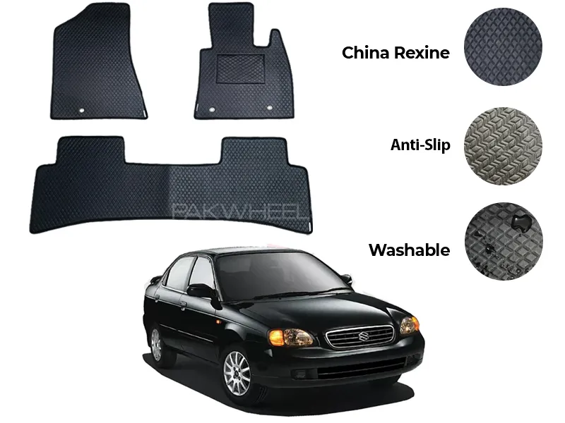 Suzuki Baleno China Rexine Floor Mat 3PCS - Model 1998-2005 Image-1
