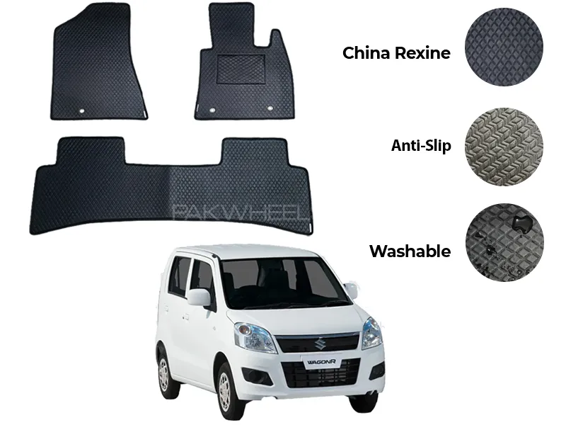 Suzuki Wagon R China Rexine Floor Mat 3PCS - Model 2014-2025 Image-1