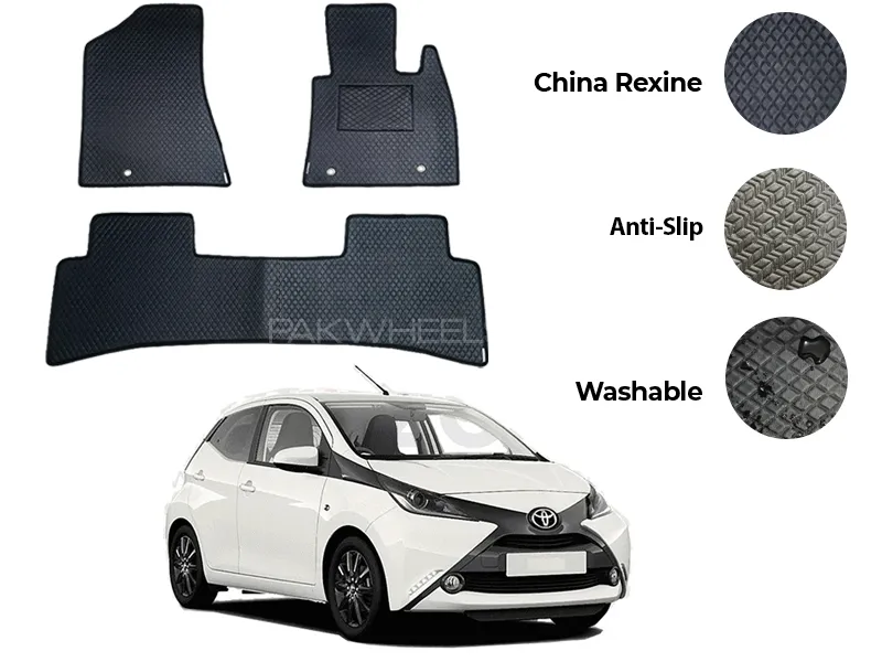 Toyota Aygo China Rexine Floor Mat 3PCS - Model 2014-2021 Image-1