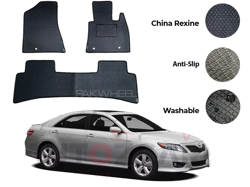Toyota Camry China Rexine Floor Mat 3PCS - Model 2006-2011 Image-1