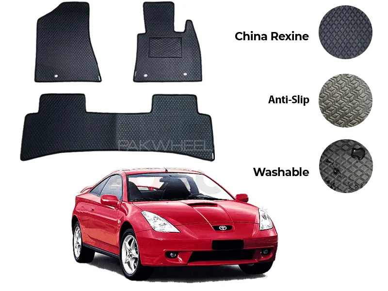 Toyota Celica China Rexine Floor Mat 3PCS - Model 1993-1999 Image-1