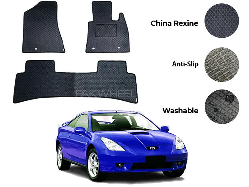 Toyota Celica China Rexine Floor Mat 3PCS - Model 1999-2006 Image-1