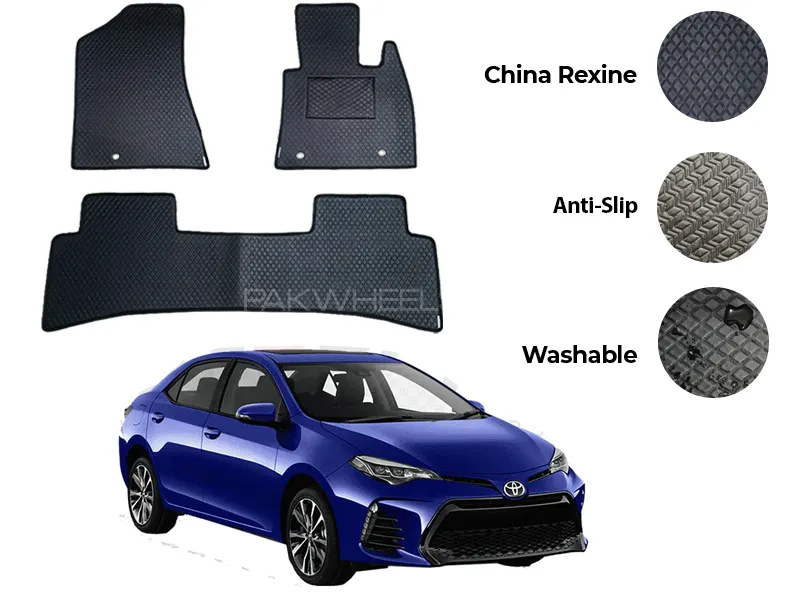 Toyota Crown China Rexine Floor Mat 3PCS - Model 2012-2018 Image-1