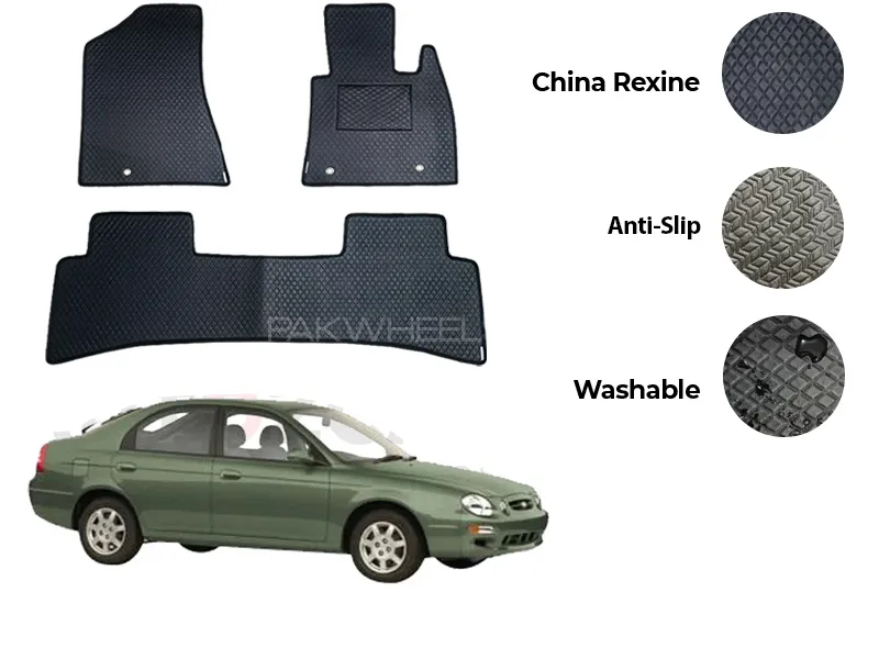 Kia Spectra China Rexine Floor Mat 3PCS - Model 2000-2001 Image-1
