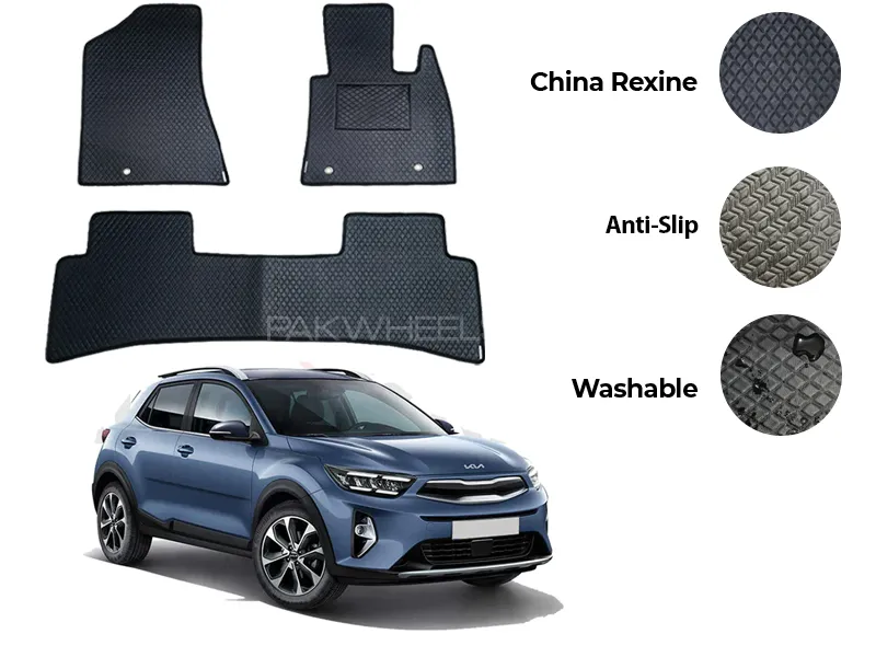 Kia Stonic China Rexine Floor Mat 3PCS - Model 2021-2025 Image-1