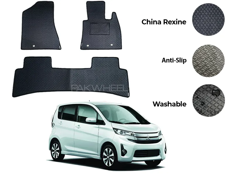 Mitsubishi EK Custom China Rexine Floor Mat 3PCS - Model 2013-2018