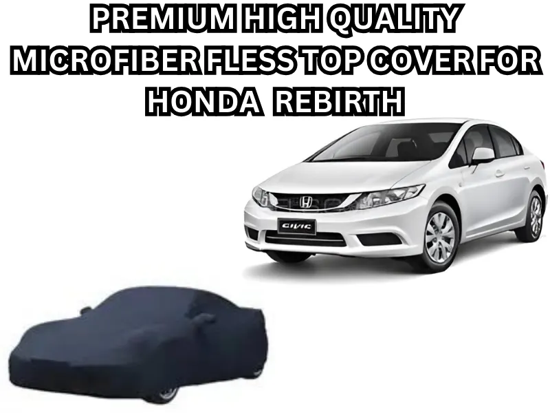 Premium High-Quality Microfiber Fleece Top Cover for Honda Civic Rebirth (2012–2016) – Black Image-1