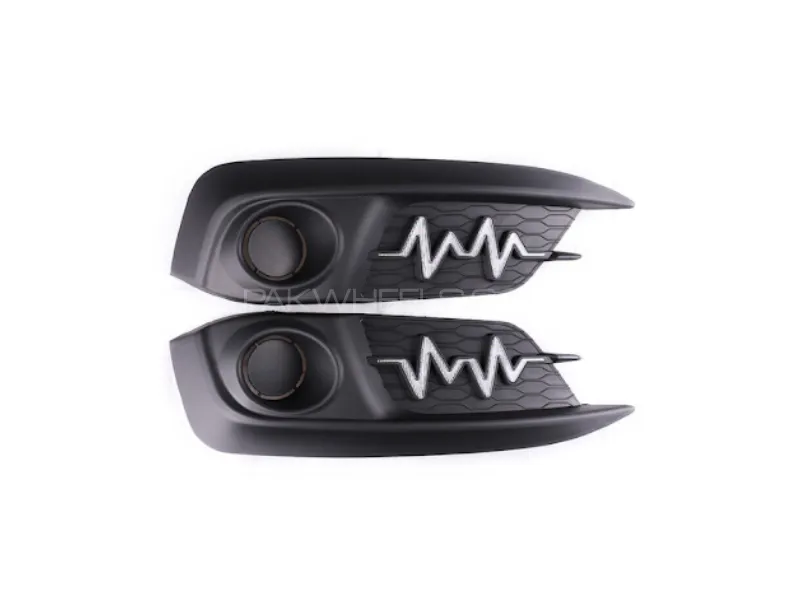 Honda Civic Fog Lamps Lights DRL Cover Heartbeat Style - Model 2016-2021 Image-1