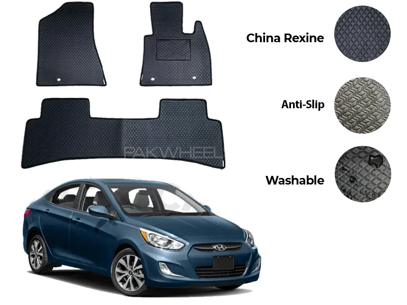 Hyundai Accent China Rexine Floor Mat 3PCS - Model 2017-2019 Image-1