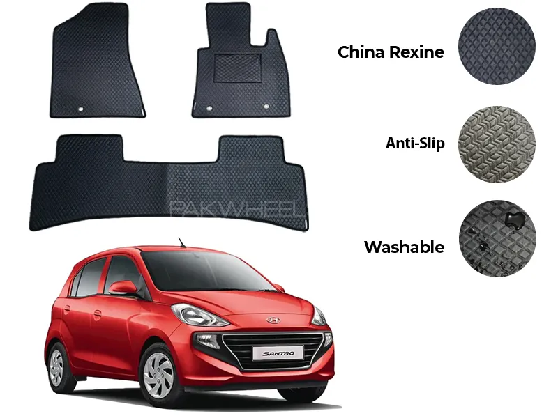 Hyundai Santro China Rexine Floor Mat 3PCS - Model 2003-2014
