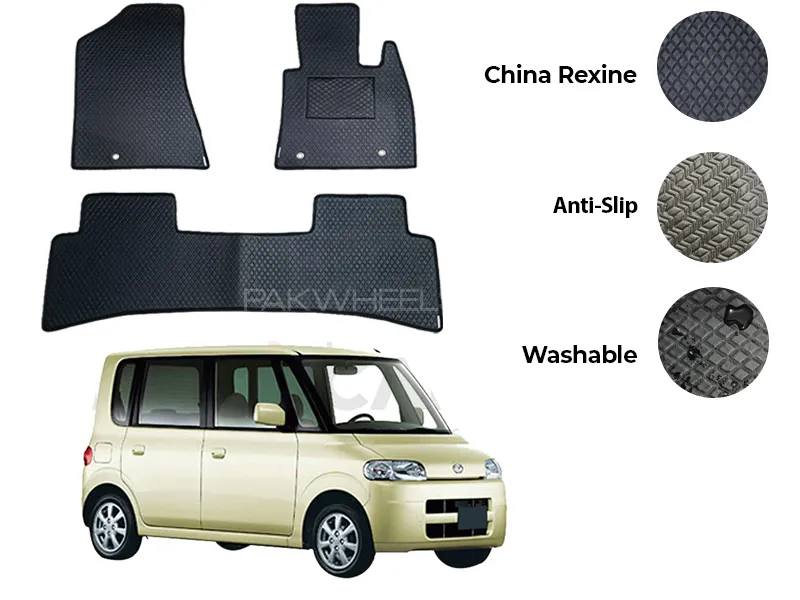 Daihatsu Tanto China Rexine Floor Mat 3PCS - Model 2003-2011 Image-1