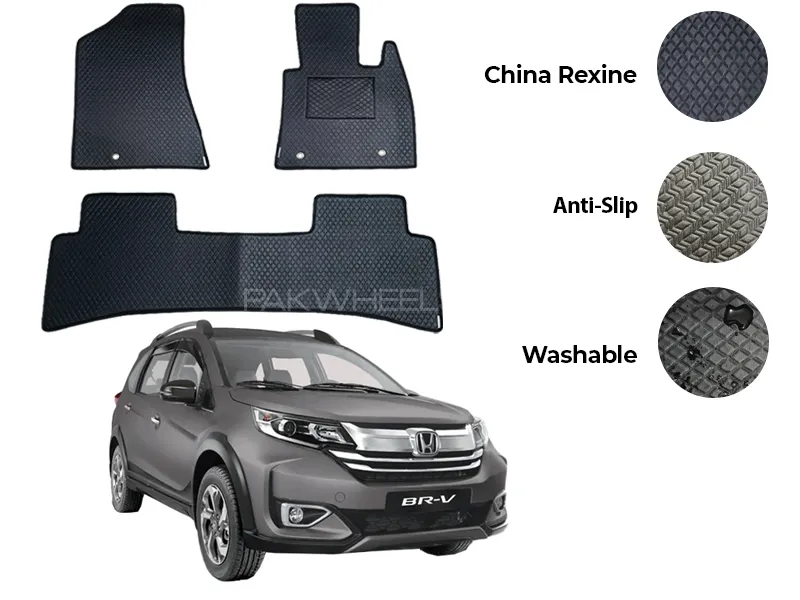 Honda BR-V China Rexine Floor Mat 4PCS - Model 2017-2019 Image-1