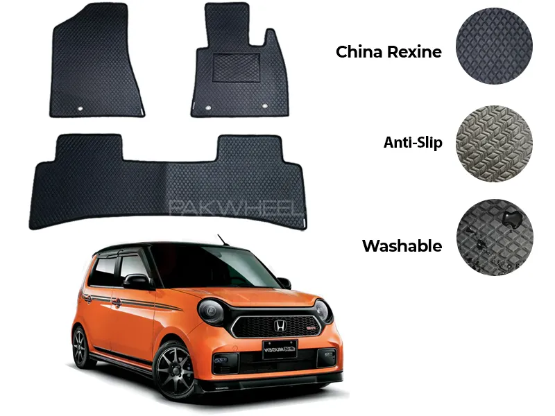 Honda N- Mugen China Rexine Floor Mat 3PCS Image-1