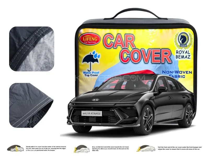 Hyundai Sonata N Line Double Coated PVC With Cotton Car Cover Image-1