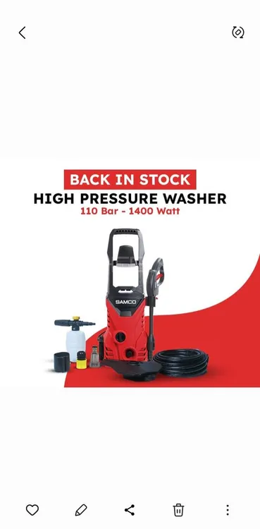 Samco High Pressure Washer 110Bar 1400watts wholesale price Image-1