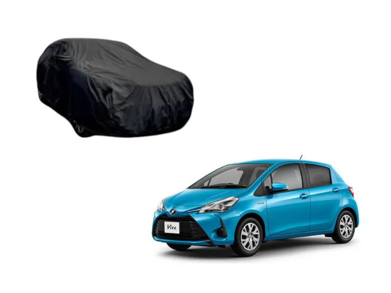 Toyota Vitz 2017-2023 Black Coat Parachute Top Cover Image-1