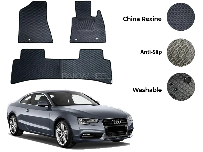 Audi A5 China Rexine Floor Mat 3PCS - Model 2007-2016 Image-1