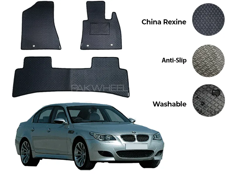 BMW 5 Series China Rexine Floor Mat 3PCS - Model 2003-2010 Image-1