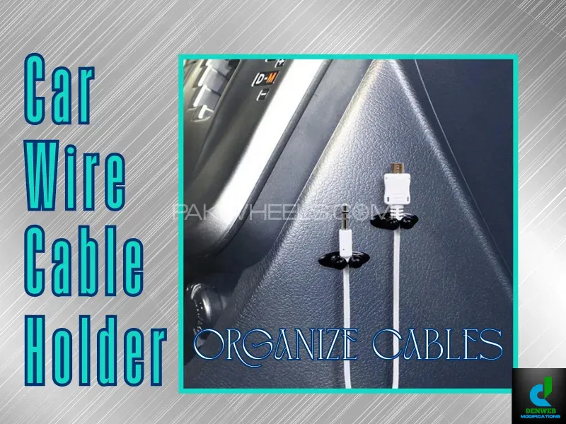 Car Wire Cable Holder Tie Clip Fixer Organizer Pack of 8 Image-1