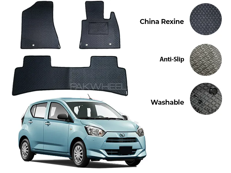 Daihatsu Mira China Rexine Floor Mat 3PCS - Model 2018-2025 Image-1