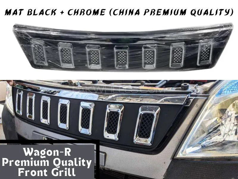 Premium Quality Suzuki Wagon R Navara Style Chrome Grille | Wagon-R Model 2014-2025  Front Grille  Image-1