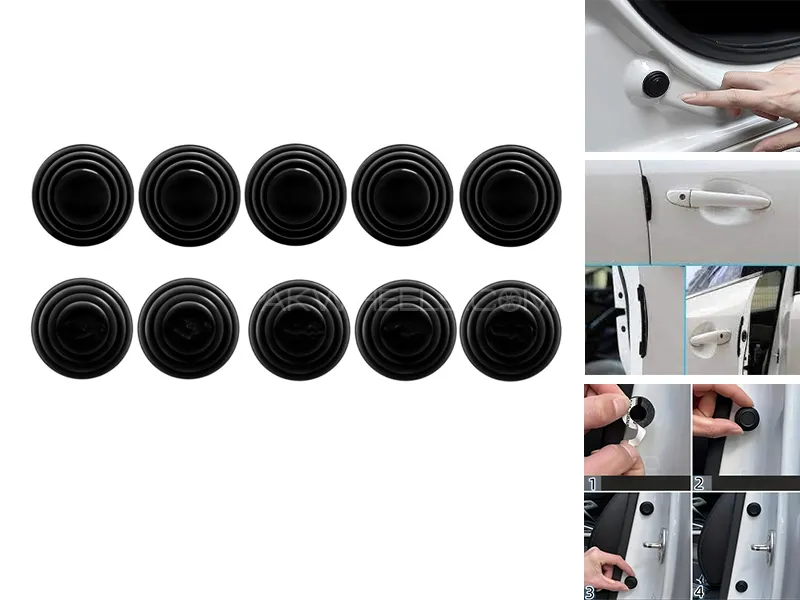 10 Pcs Car Door Shock Absorber & Edge Guard Bumper Image-1