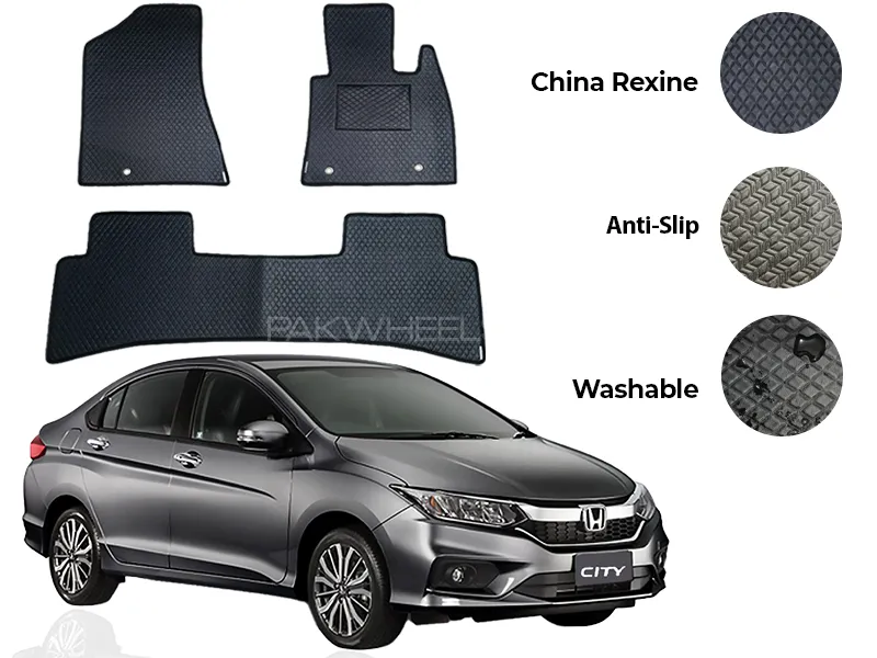 Honda City China Rexine Floor Mat 3PCS - Model 2022-2025 Image-1